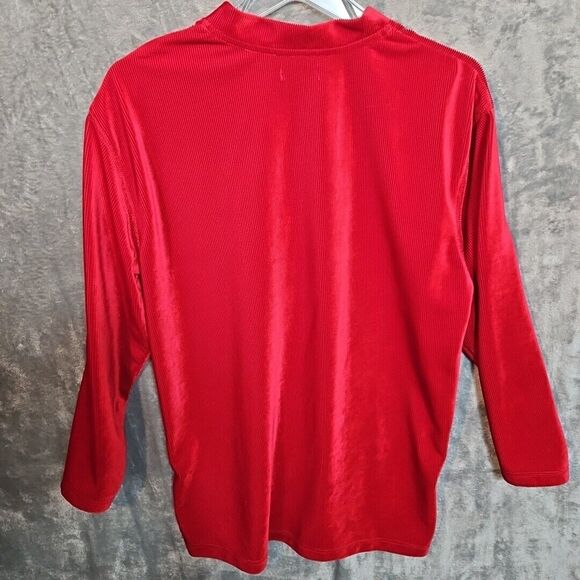 White Stag Vintage Women's Sz Med Red Ribbed Tunic Hong Kong No flaws - Picture 8 of 11